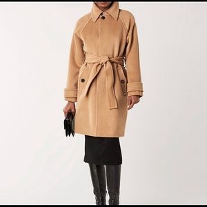 NWT DIANE VON FURSTENBERG DVF Camel Coat XXS & XS